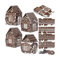 Gersoniel 24 Pcs Gingerbread Candy Gift Boxes, Dark Brown