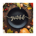 Thanksgiving Cutout Wood Table Place Card (8, Grateful Wood)