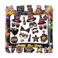 2026 New Year Photo Booth Inflatable Frame Kit, 30Pcs Fluorescent Color New Years Photo Booth Props with Inflatable Picture Frame for New Year Eve Party Selfie Props Supplies