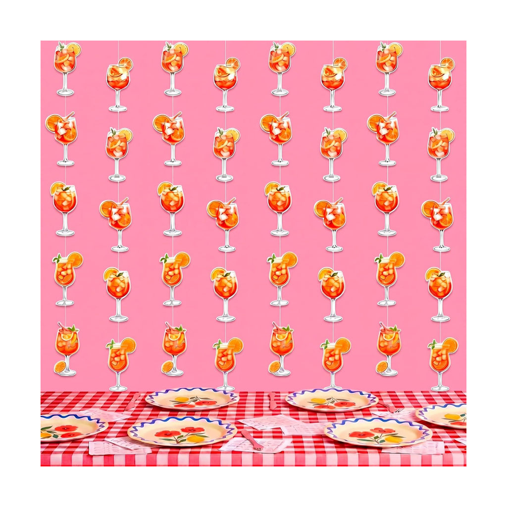 Xinnun 8 Pcs Sunset Party Decorations Tequila Sunrise Banners Garlands