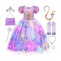 Meland Light Up Princess Dress for Girls Ages 3-10, Dress Up Toy Gift Set