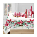 Christmas Tablecloth Pink Xmas Decorations Waterproof Tablecloths Table Covers for Dinner Kitchen Dining Table Party Holiday Decor 60"x 102" Oblong/Rectangle