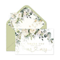 Whaline 24 Pack Wedding Thank You Cards Eucalyptus Leaves Greeting Card From the New Mr & Mrs Floral Blank Note Cards with Envelope Sticker for Bridal Shower