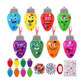 Funrous 48 Sets Christmas Crafts Bulk Colorful Lights Bulbs Paper Crafts