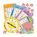 Easter Bible Bingo Game for Adults 24 Players Easter Bible Games for Kids Christian Supplies Cross Bingo Cards with Turntable Reward Stickers for Christian Party Activities Home Family Game