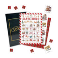 Christmas Party Bingo Game Cards, Santa Bingo Set for Adults Large Group, Winter Holiday Fun Party Games, Xmas Activities Icebreaker Games, for Family Friends, 03