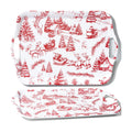 ONEderful 2-Pack Christmas Serving Trays – 18x13 Inches Winter Wonderland Handled Platters, Large Holiday Trays for Christmas Parties, Buffets & Family Gatherings (Christmas Color Scheme)