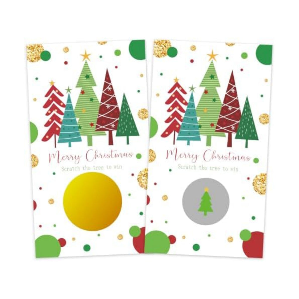 Christmas Scratch Off Cards, Fun Holiday Scratch Off Cards for Party, Christmas Lottery Tickets for Family Activities, Raffle Prize Card
