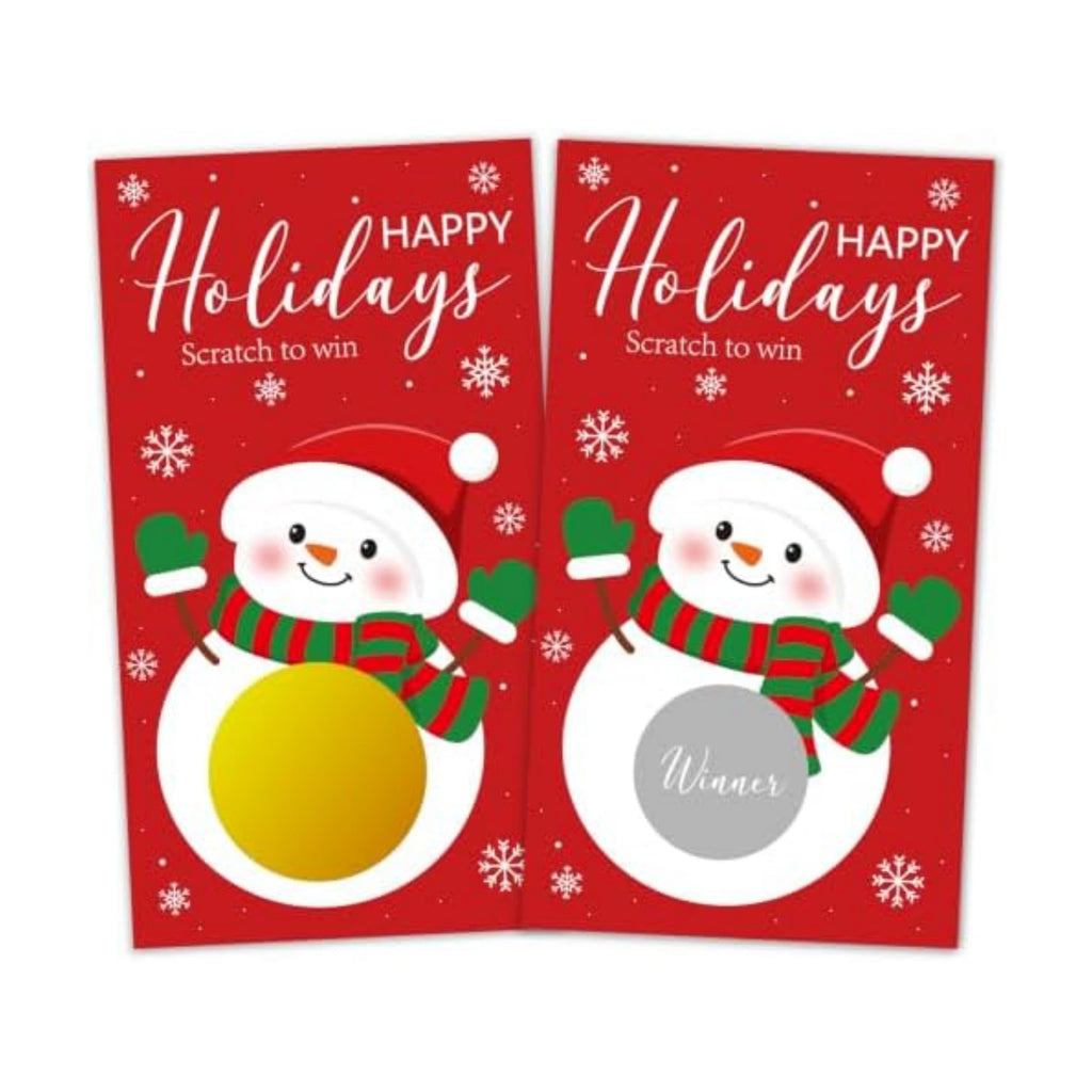 Christmas Scratch Off Cards, Fun Holiday Scratch Off Cards for Party, Christmas Lottery Tickets for Family Activities, Raffle Prize Card