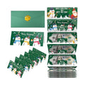 Jaywayang Christmas Money or Gift Card Holder with 10 Slots, Surprise Cash Envelope Holders for Men Women Girls Boys (Green)