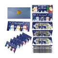 Jaywayang Christmas Money or Gift Card Holder with 10 Slots, Surprise Cash Envelope Holders for Men Women Girls Boys (Blue)