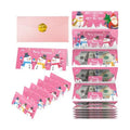 Jaywayang Christmas Money or Gift Card Holder with 10 Slots, Surprise Cash Envelope Holders for Men Women Girls Boys (Pink)