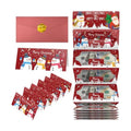 Jaywayang Christmas Money or Gift Card Holder with 10 Slots, Surprise Cash Envelope Holders for Men Women Girls Boys (Red)