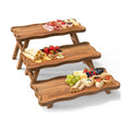 Acacia Wood 3 Tier Cupcake Stand, Serving Tray for Party, Foldable Dessert Table Display Set, Tiered Tray Decor for Party, Birthday, Wedding, Christmas