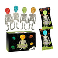 Skeleton Lollipops - Halloween Candy Individually Wrapped 24 Pack - Bulk Scary Suckers for Trick or Treat, Party Favors & Spooky Goodie Bags