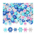 JUNEBRUSHS 150Pcs Snowflake Erasers, Cute Mini Christmas Pencil Erasers Novelty Winter Holiday Erasers for Classroom Rewards Prizes Winter Gifts Xmas Stocking Stuffers