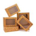 Christmas Brown Holiday Cookie Boxes, Red Star, 24 Pack, 9x6x3 In