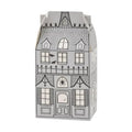 My Mind's Eye Halloween Haunted House Gable Treat Boxes 12 Pack – Spooky Party Favor Boxes for Candy Snacks Decorations – 7" x 2.5" x 5.5" Halloween Party Supplies for Kids Adults