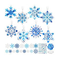 Funrous 48 Sets Snowflake Crafts Kit Winter Paper Crafts Hanging Ornaments