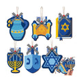 Dispowreath 6 Pcs Hanukkah Wooden Gift Card Holders Menorah Dreidel