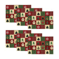 Artoid Mode Xmas Trees Christmas Balls Placemats Set of 6, 12x18 Inch Table Mats for Winter New Year Holiday Party Kitchen Dining Decoration
