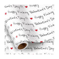 RUSPEPA Funny Valentine's Day Wrapping Paper Roll, Mini Roll, Happy F*ing Valentine's Day Lettering with Red Heart Gag Gift Wrap for Wedding, Anniversary, Birthday, Engagement, 17 Inches x 16.4 Feet