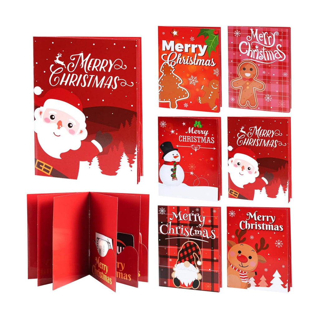 6 Set/30 Slots Christmas Gift Card Booklet with Envelopes