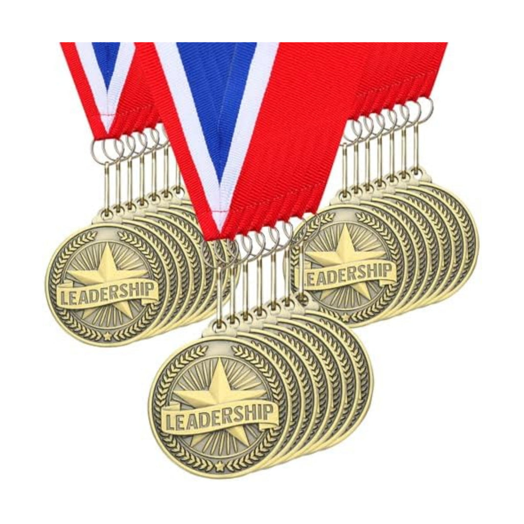 Quelay 30 Pcs Gold Star Awards Medals 2" Ribbons