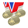 Quelay 30 Pcs Gold Star Awards Medals 2" Ribbons