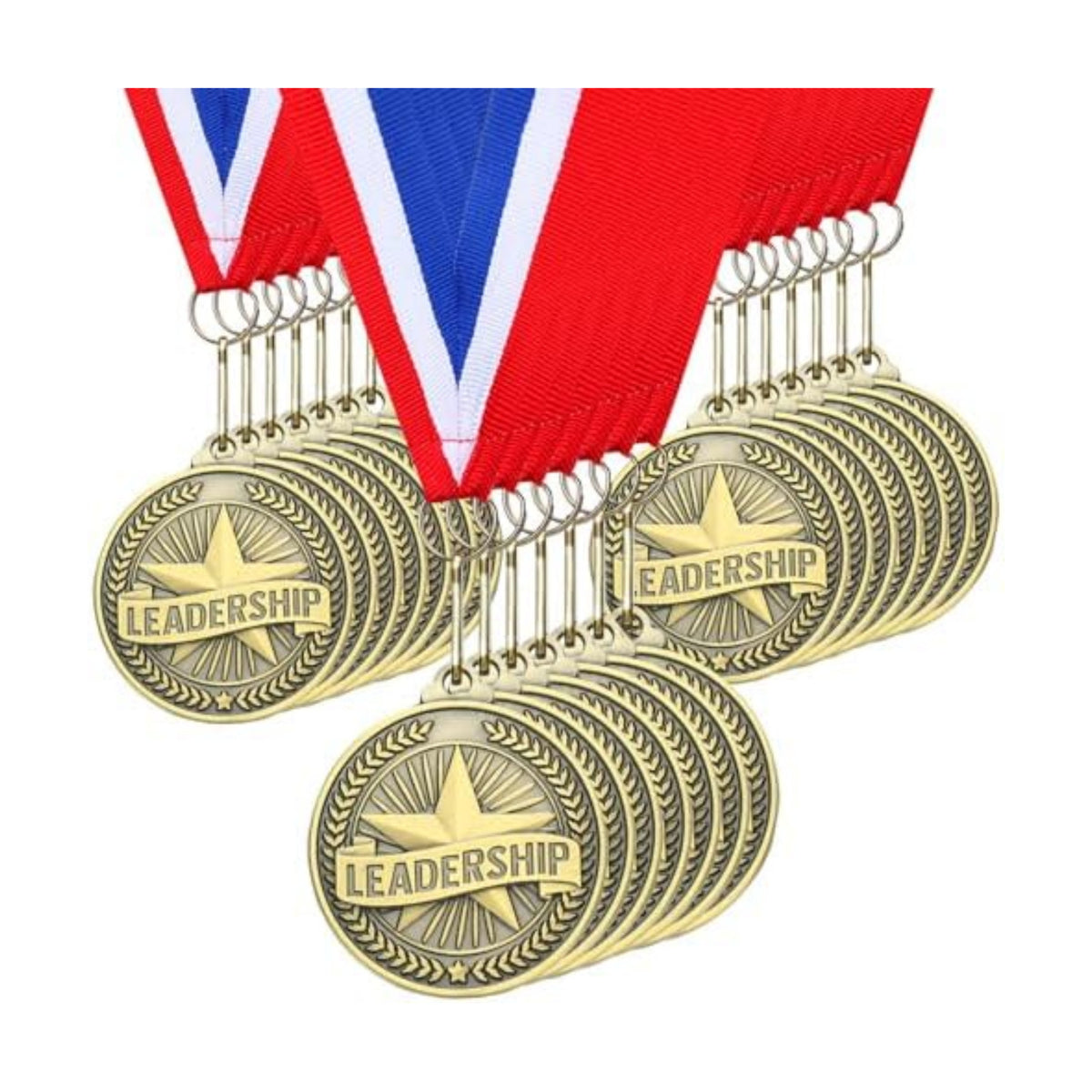 Quelay 30 Pcs Gold Star Awards Medals 2" Ribbons