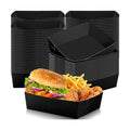Uiifan 100 Pcs 5 lb Extra Large Paper Food Serving Trays, Black