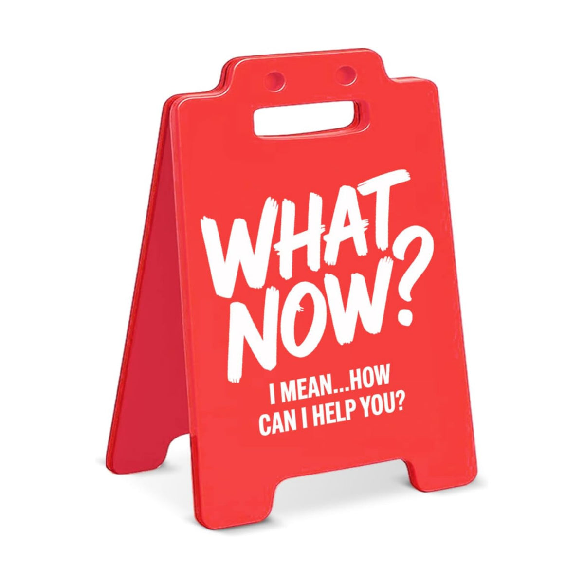Funny Office Desk Decor Sign Humorous What Now Desk Sign
