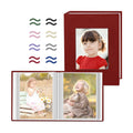 Popotop 2 Pack Photo Album 4x6 Pictures, Small Linen Slip-in Photo Albums Book for 80 Photos with 40 Pockets, Birthday Gifts for Women Mom Family Baby