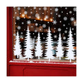10 Sheets Christmas Window Clings Stickers Winter White Snowflake Christmas Tree Window Decals for Xmas Holiday Party Home Office Shop Glass Display Decoration
