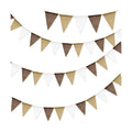 G2PLUS Pre-Strung Triangle Pennant Banner Decorative Flag Garland 36 PCS