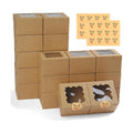WINKIO Cookie Boxes with Window, Small Bakery Boxes for Dessert Pastry