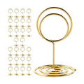 warmtree 26 Pieces Gold Table Number Holders - Place Card Holders & Table Number Stands for Wedding Decor, Centerpieces for Tables, Multi-Use Card Holders for Parties/Birthdays/Restaurants