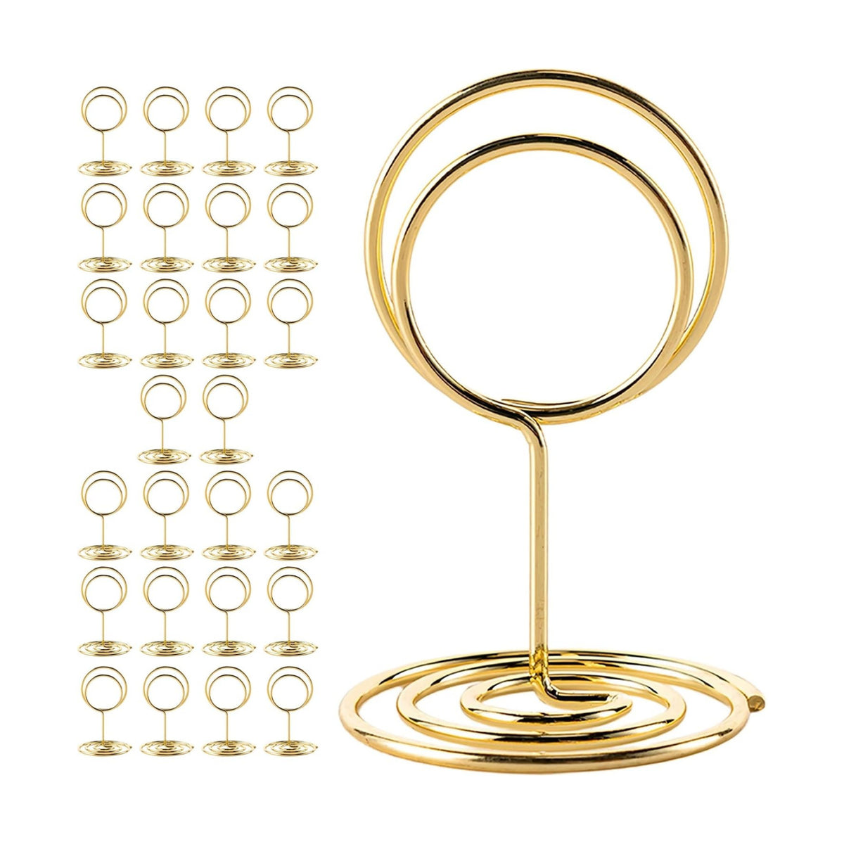 warmtree 26 Pieces Gold Table Number Holders - Place Card Holders & Table Number Stands for Wedding Decor, Centerpieces for Tables, Multi-Use Card Holders for Parties/Birthdays/Restaurants