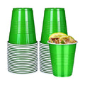 Vumdua Green Plastic Cups Disposable Cups, 12 oz Plastic Party Cups for Christmas, St Patrick's Day, Wedding, Birthday Party Supplies, Pack of 40