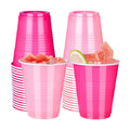 Vumdua Pink Plastic Cups Disposable Cups, 12 oz Plastic Party Cups for Bachelorette Party, Valentine's Day, Wedding, Birthday Party Supplies (Hot Pink, Light Pink), Pack of 40
