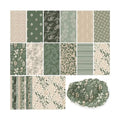 Yexiya 36 Sheet 6 Style Green Floral Paper Napkins for Decoupage