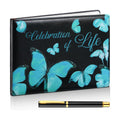 Yingzhao Memorial Funeral Guest Book with Pen Cardinal, Butterfly