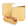 Yeaqee 100 Pcs 7" Paper Hot Dog Trays Disposable Food Nacho Boats