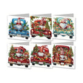 6Pcs Christmas Greeting Card DIY Diamond Art Painting Greeting Cards Blessing Folding Card Kit with White Envelopes Diamond Arts Crafts for Birthday Festival Gift-Goblin03