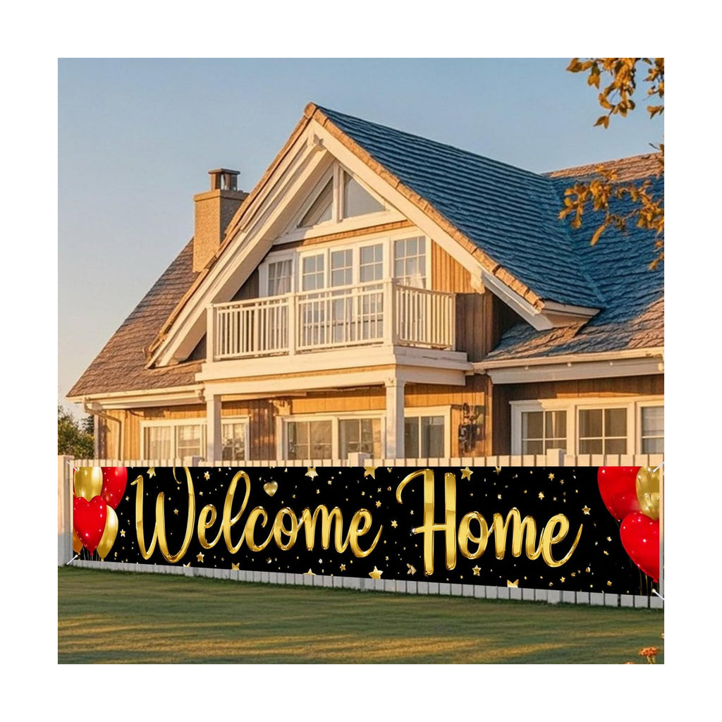 Nuxovilar Welcome Home Banner 118.1x19.6 Inches Polyester