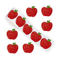 500Pcs Back to School Apples Stickers Roll Red Laser Sparkly Apples Label 1in Waterproof Decals Self-Adhesive Holographic Stickers for Envelope Scrapbook Decor First Day of School Party Supplies