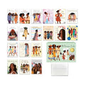 African American Greeting Cards Assortment Box – 18 Cards with Envelopes, Birthday, Friendship & Thank You Notes – Gift for Women