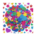 1024PCS Glitter Foam Stickers for Kids - Self-Adhesive Heart & Star Shapes, Sparkle Craft Stickers for DIY Greeting Cards, Scrapbooking, Home Decor, Envelopes & Children's Art Projects
