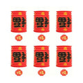 2026 Chinese New Year Decorations Set,6Pcs Red Paper Fu Lanterns for Ceiling, Year of The Horse Lunar Spring Festival Party Supplies for Home, Restaurant, Store,6.3 x 9.8 Inch