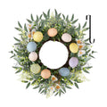 24 Inch Easter Spring Wreath with Eggs for Front Door Decor